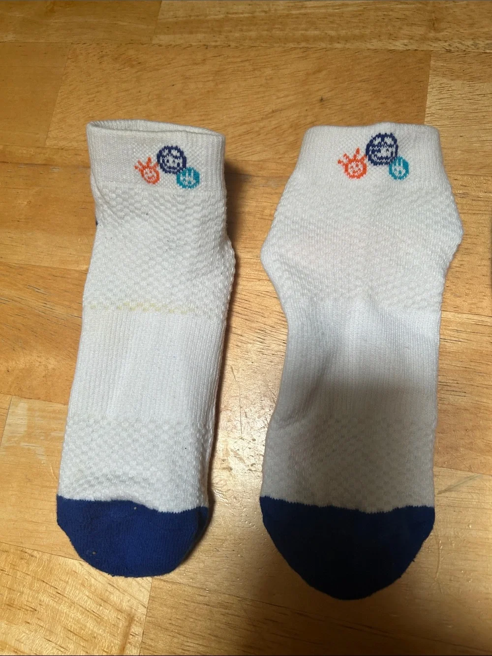 I Teach White Crew Socks with Blue Accents - Teacher Message Set